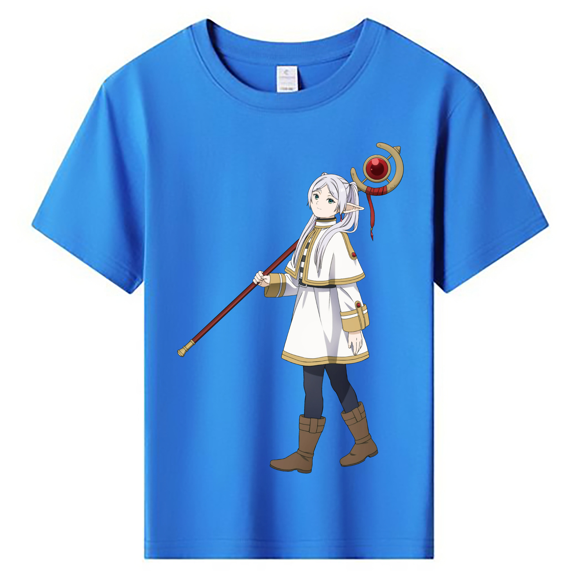 （画像用） 葬送のフリーレン Frieren 綿100％キッズTシャツ（フロントプリント）